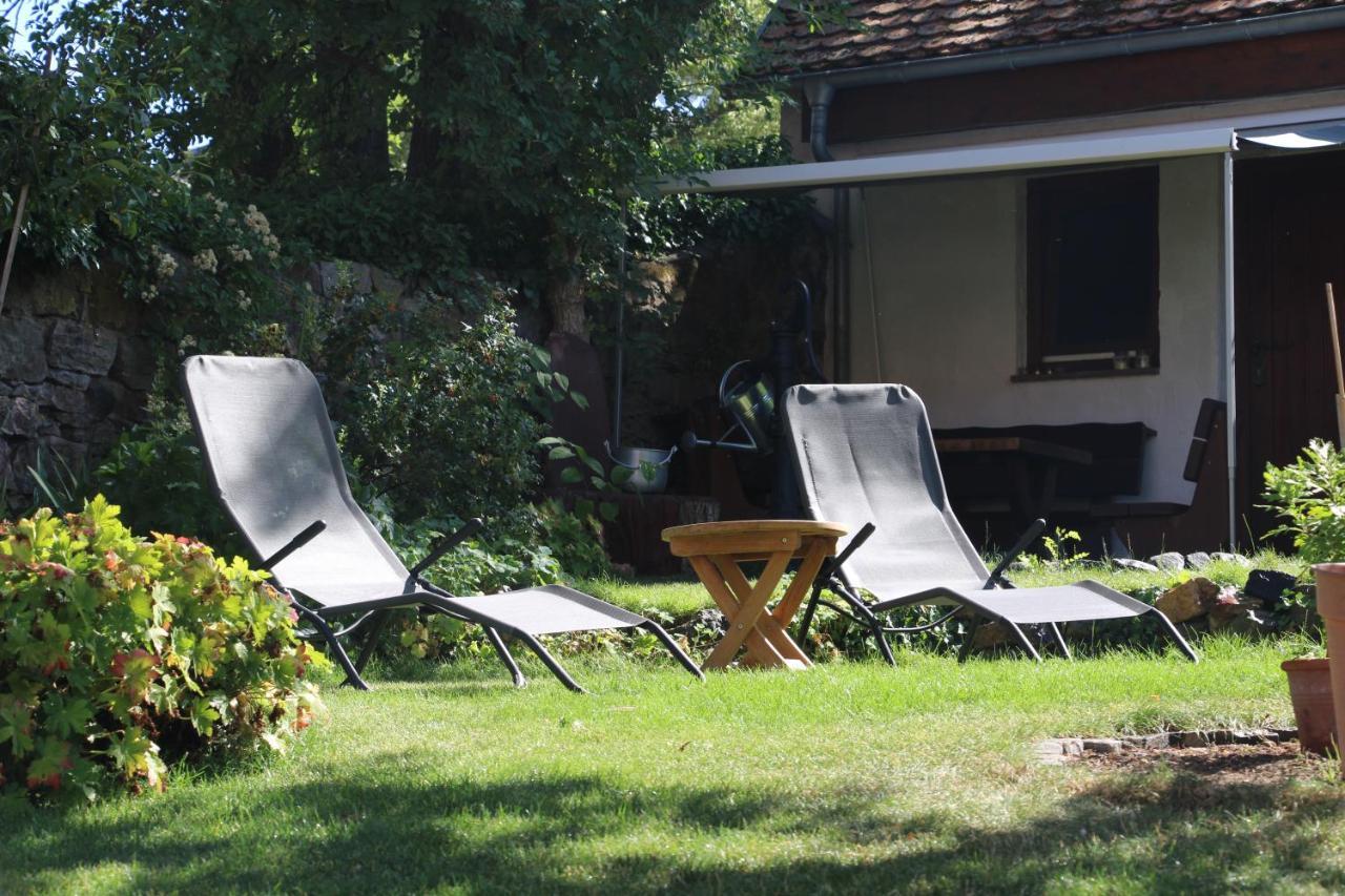 Ferienhaus Burgblick Munzenberg Bagian luar foto
